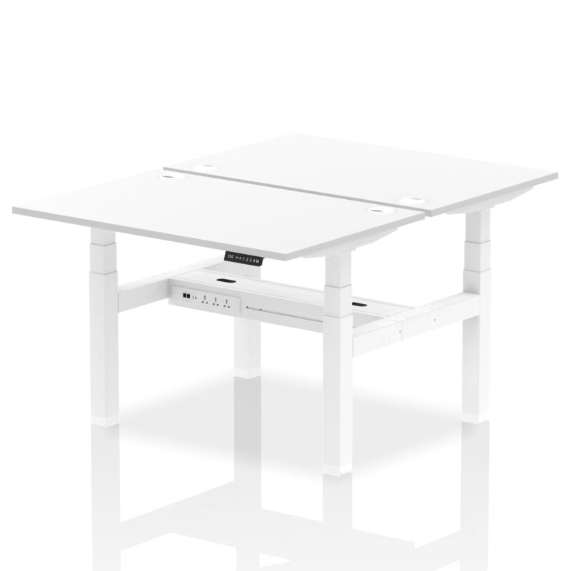 Air Back-to-Back Height Adjustable Bench Desk - 2 Person - Image 18