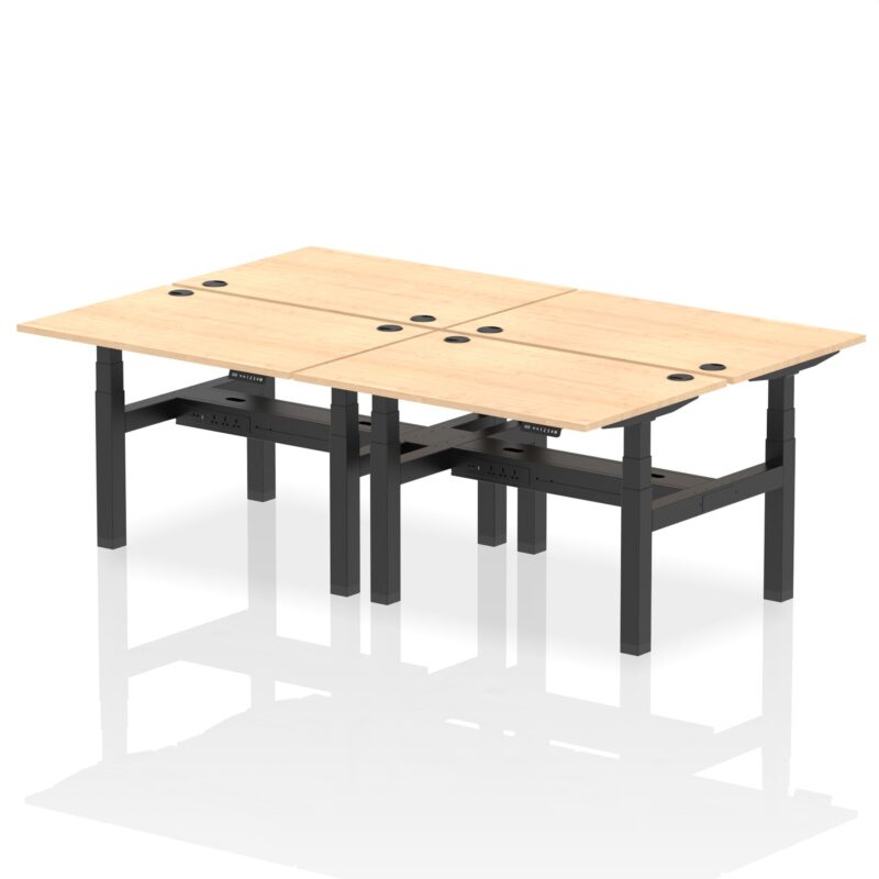Air Back-to-Back Height Adjustable Bench Desk - 4 Person - Image 7