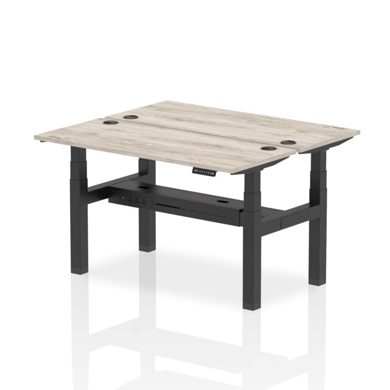 Air Back-to-Back Slimline Height Adjustable Bench Desk - 2 Person - Image 22