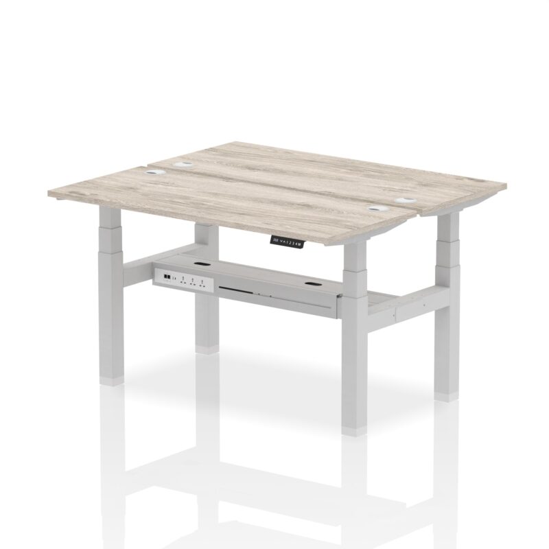 Air Back-to-Back Slimline Height Adjustable Bench Desk - 2 Person - Image 23