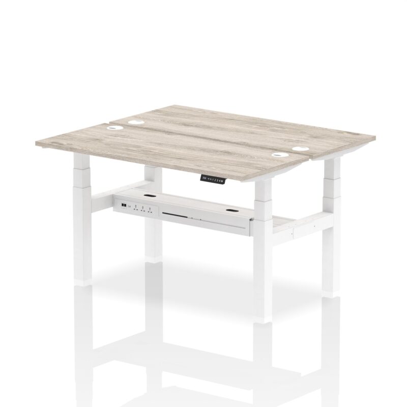 Air Back-to-Back Slimline Height Adjustable Bench Desk - 2 Person - Image 24