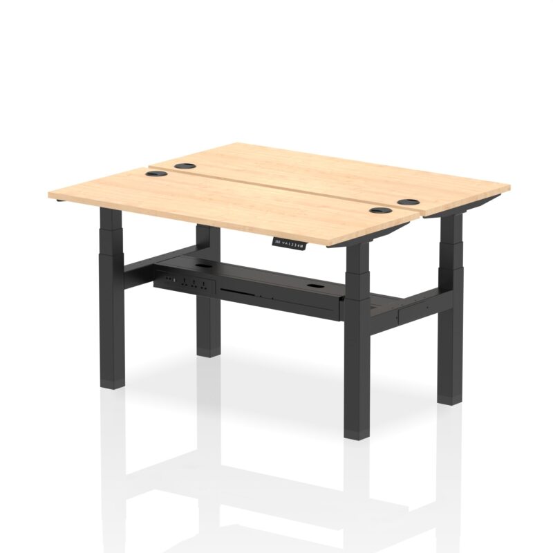 Air Back-to-Back Slimline Height Adjustable Bench Desk - 2 Person - Image 25