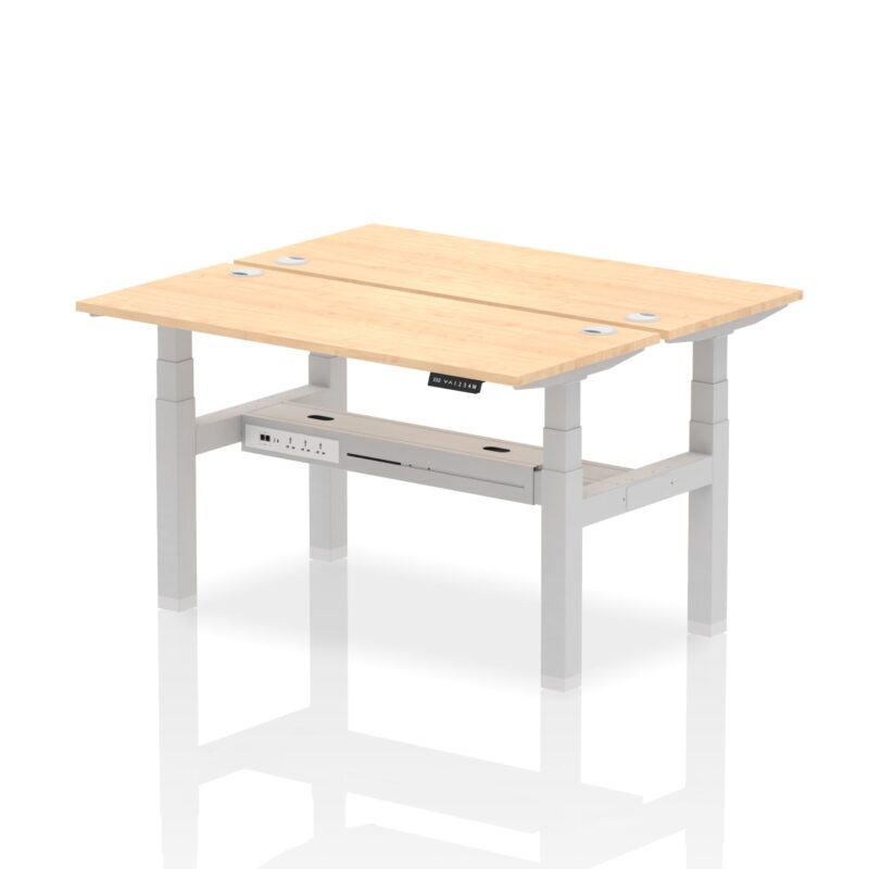 Air Back-to-Back Slimline Height Adjustable Bench Desk - 2 Person - Image 26