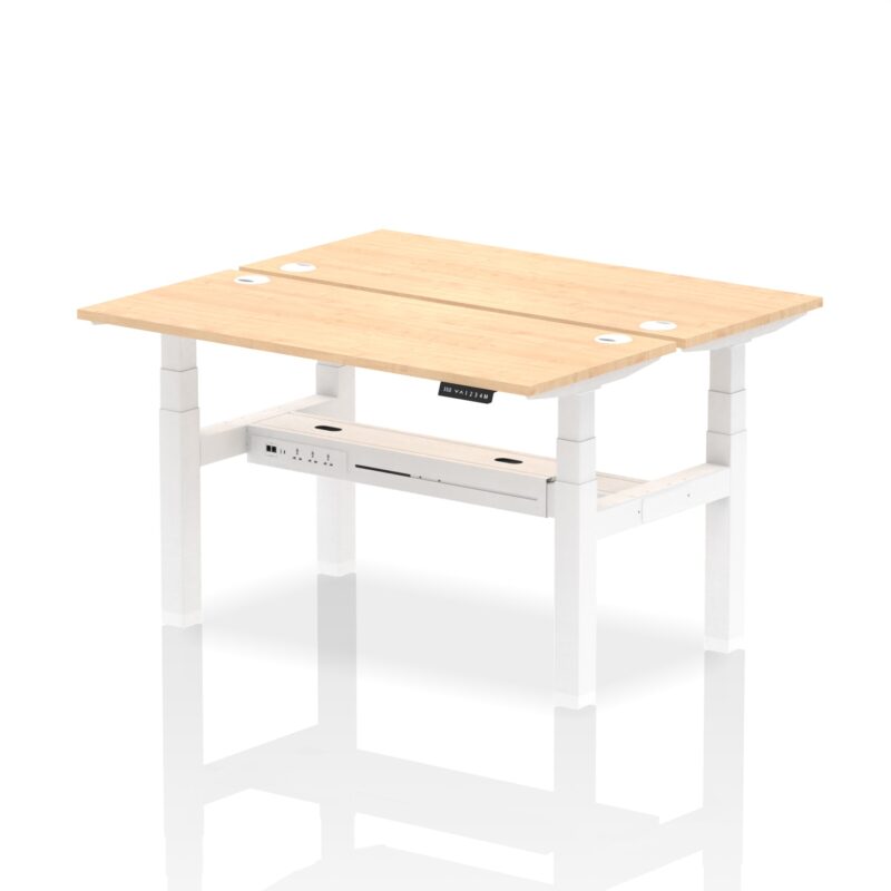 Air Back-to-Back Slimline Height Adjustable Bench Desk - 2 Person - Image 27