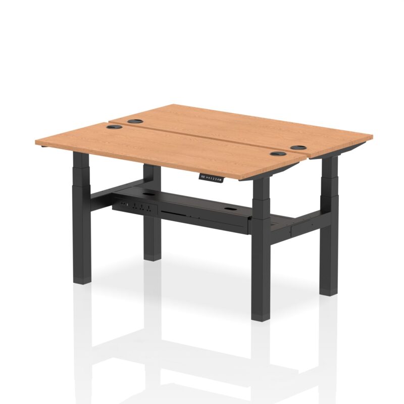 Air Back-to-Back Slimline Height Adjustable Bench Desk - 2 Person - Image 28