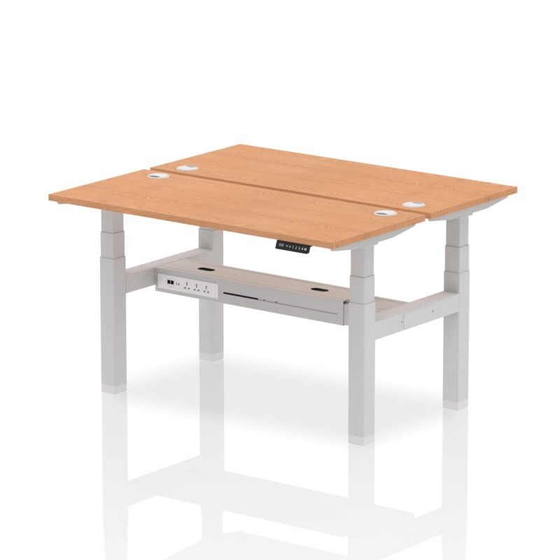 Air Back-to-Back Slimline Height Adjustable Bench Desk - 2 Person - Image 29