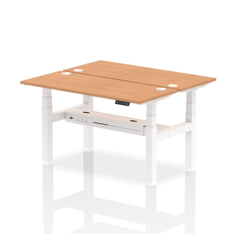 Air Back-to-Back Slimline Height Adjustable Bench Desk - 2 Person - Image 30