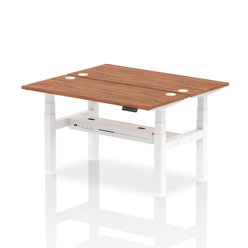 Air Back-to-Back Slimline Height Adjustable Bench Desk - 2 Person - Image 33