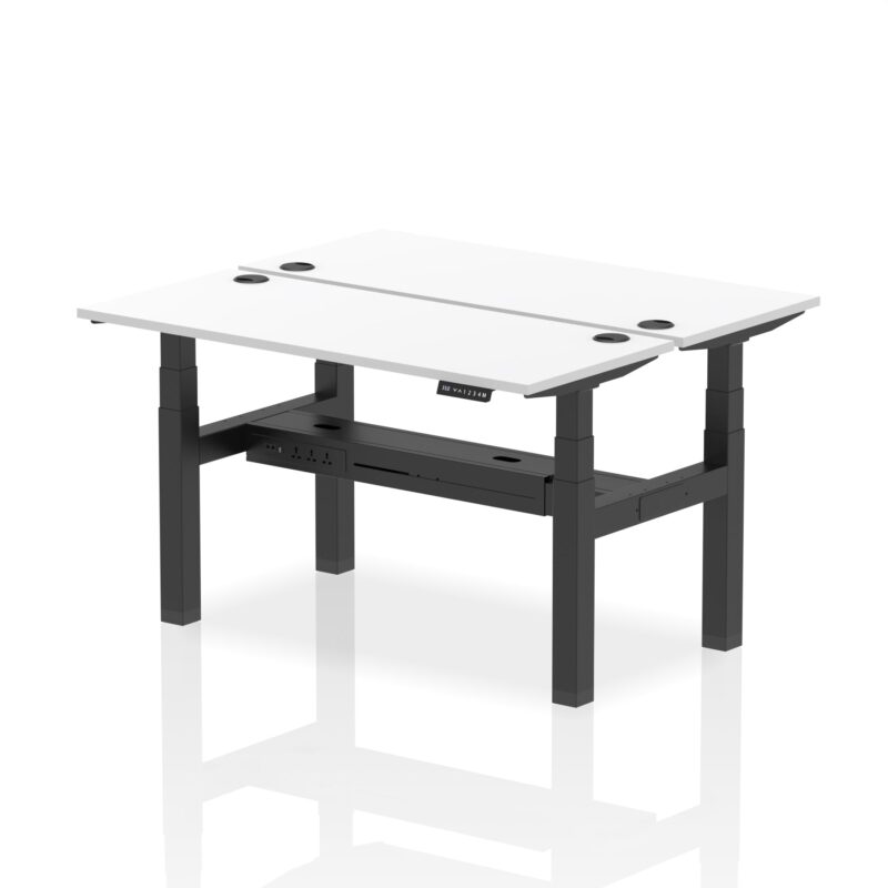 Air Back-to-Back Slimline Height Adjustable Bench Desk - 2 Person - Image 34
