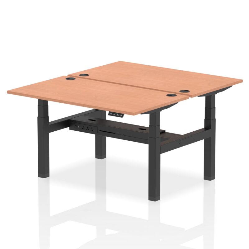 Air Back-to-Back Height Adjustable Bench Desk - 2 Person - Image 19