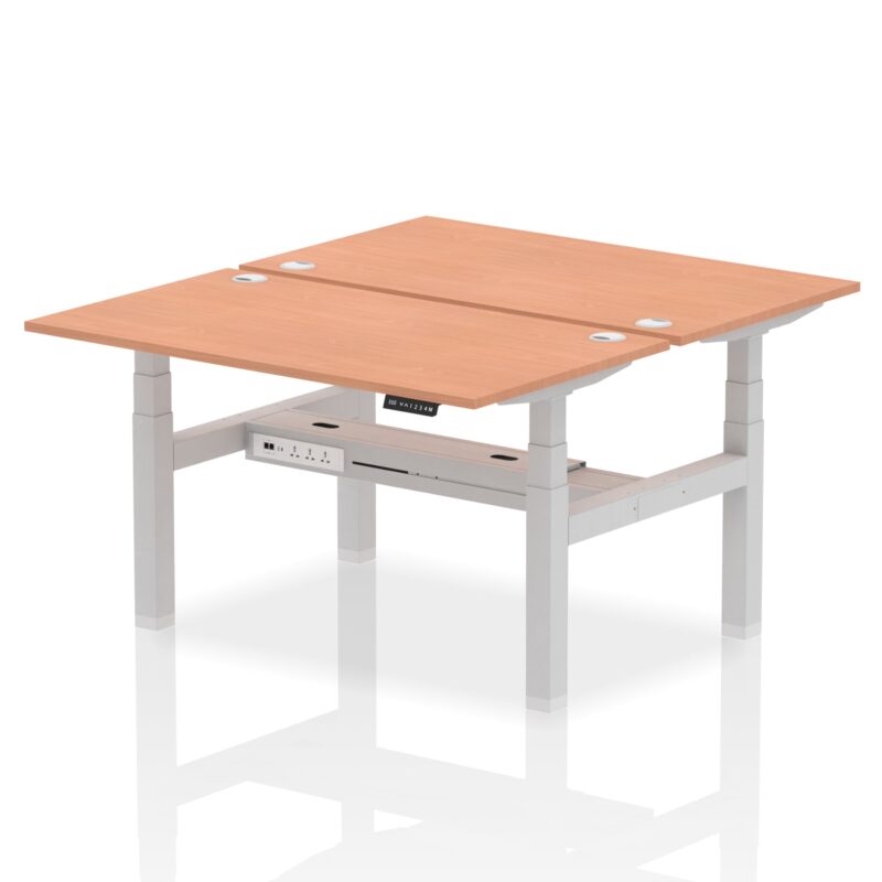 Air Back-to-Back Height Adjustable Bench Desk - 2 Person - Image 20