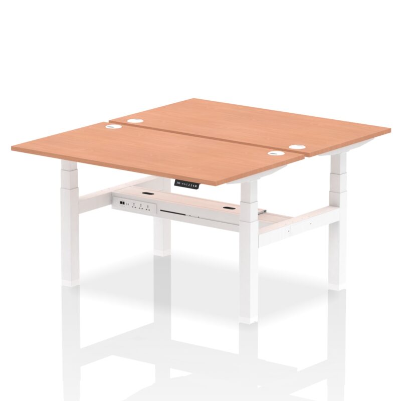 Air Back-to-Back Height Adjustable Bench Desk - 2 Person - Image 21