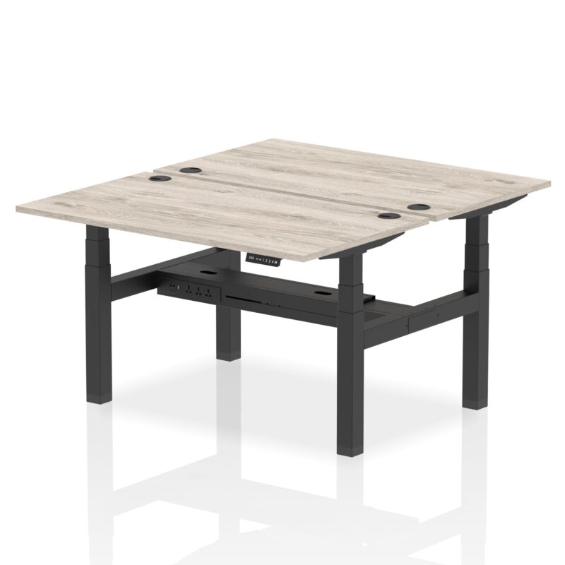 Air Back-to-Back Height Adjustable Bench Desk - 2 Person - Image 22