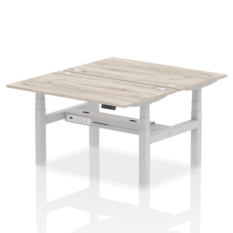 Air Back-to-Back Height Adjustable Bench Desk - 2 Person - Image 23