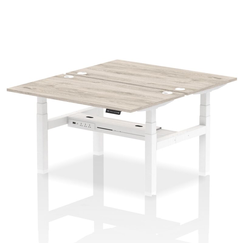 Air Back-to-Back Height Adjustable Bench Desk - 2 Person - Image 24