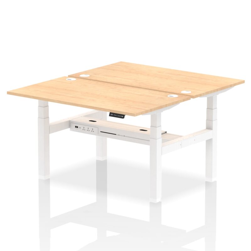 Air Back-to-Back Height Adjustable Bench Desk - 2 Person - Image 27