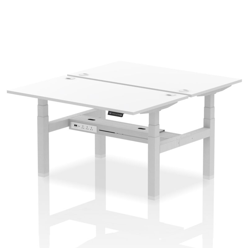 Air Back-to-Back Height Adjustable Bench Desk - 2 Person - Image 35
