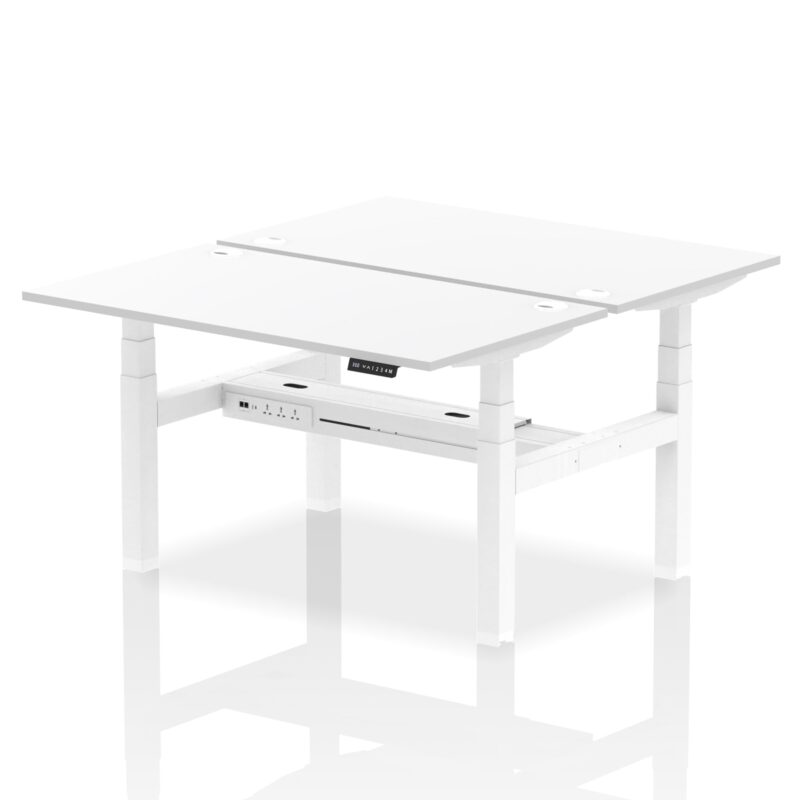 Air Back-to-Back Height Adjustable Bench Desk - 2 Person - Image 36
