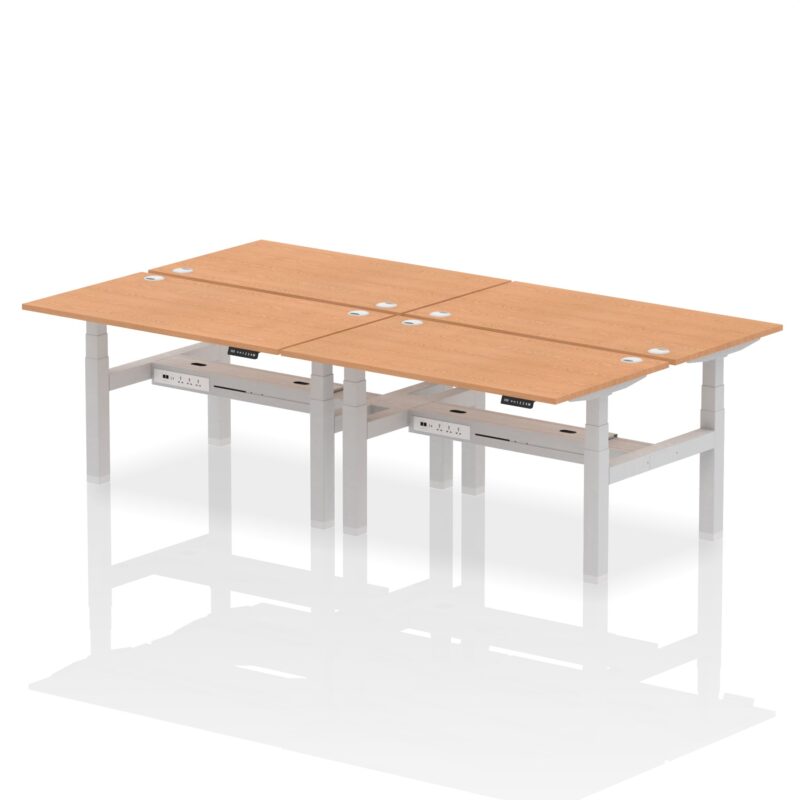 Air Back-to-Back Height Adjustable Bench Desk - 4 Person - Image 29