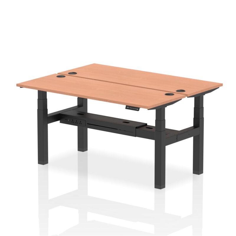 Air Back-to-Back Slimline Height Adjustable Bench Desk - 2 Person - Image 37