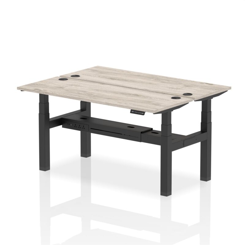 Air Back-to-Back Slimline Height Adjustable Bench Desk - 2 Person - Image 40