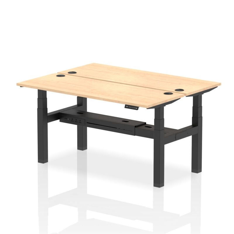 Air Back-to-Back Slimline Height Adjustable Bench Desk - 2 Person - Image 43