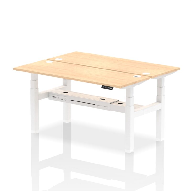 Air Back-to-Back Slimline Height Adjustable Bench Desk - 2 Person - Image 45