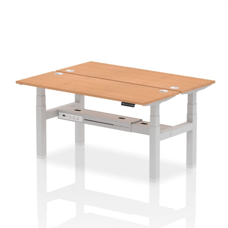 Air Back-to-Back Slimline Height Adjustable Bench Desk - 2 Person - Image 47