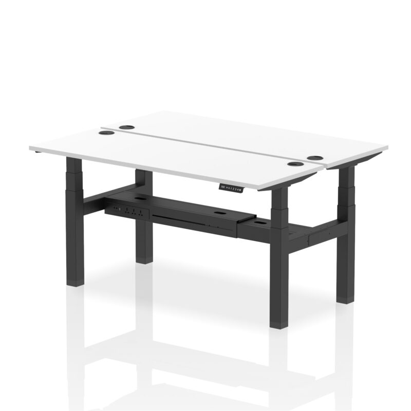 Air Back-to-Back Slimline Height Adjustable Bench Desk - 2 Person - Image 52