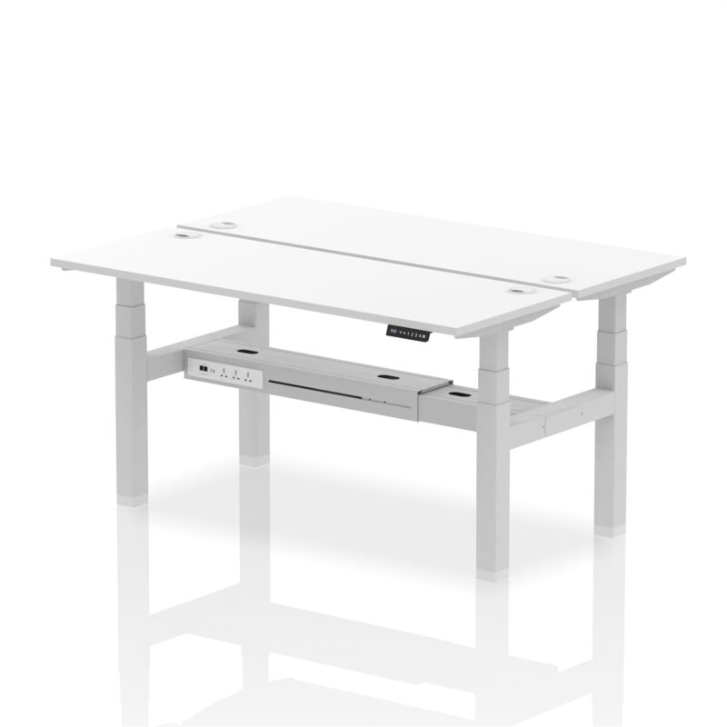 Air Back-to-Back Slimline Height Adjustable Bench Desk - 2 Person - Image 53