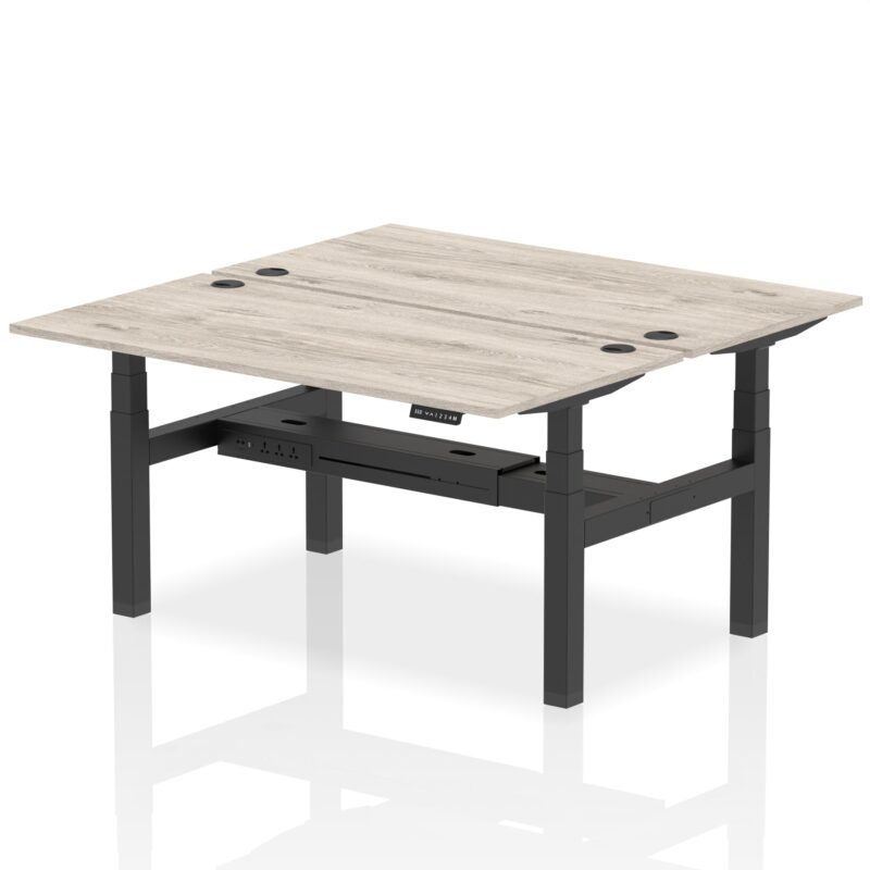 Air Back-to-Back Height Adjustable Bench Desk - 2 Person - Image 40
