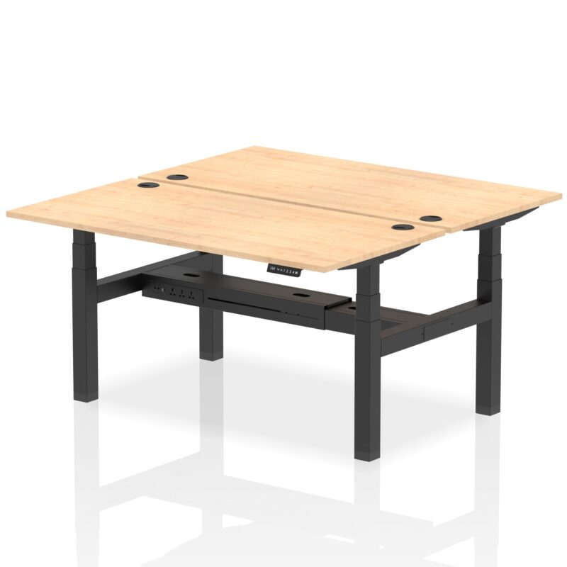 Air Back-to-Back Height Adjustable Bench Desk - 2 Person - Image 43