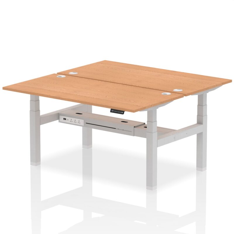 Air Back-to-Back Height Adjustable Bench Desk - 2 Person - Image 47