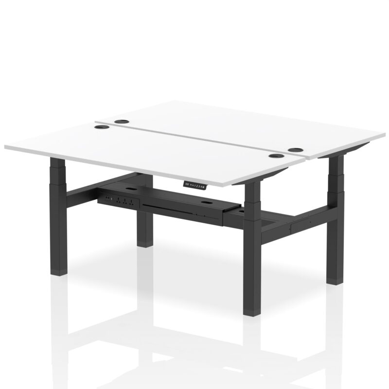 Air Back-to-Back Height Adjustable Bench Desk - 2 Person - Image 52