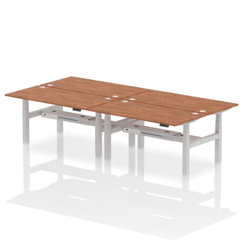 Air Back-to-Back Height Adjustable Bench Desk - 4 Person - Image 47