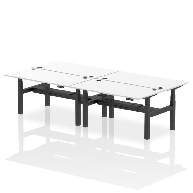 Air Back-to-Back Height Adjustable Bench Desk - 4 Person - Image 52