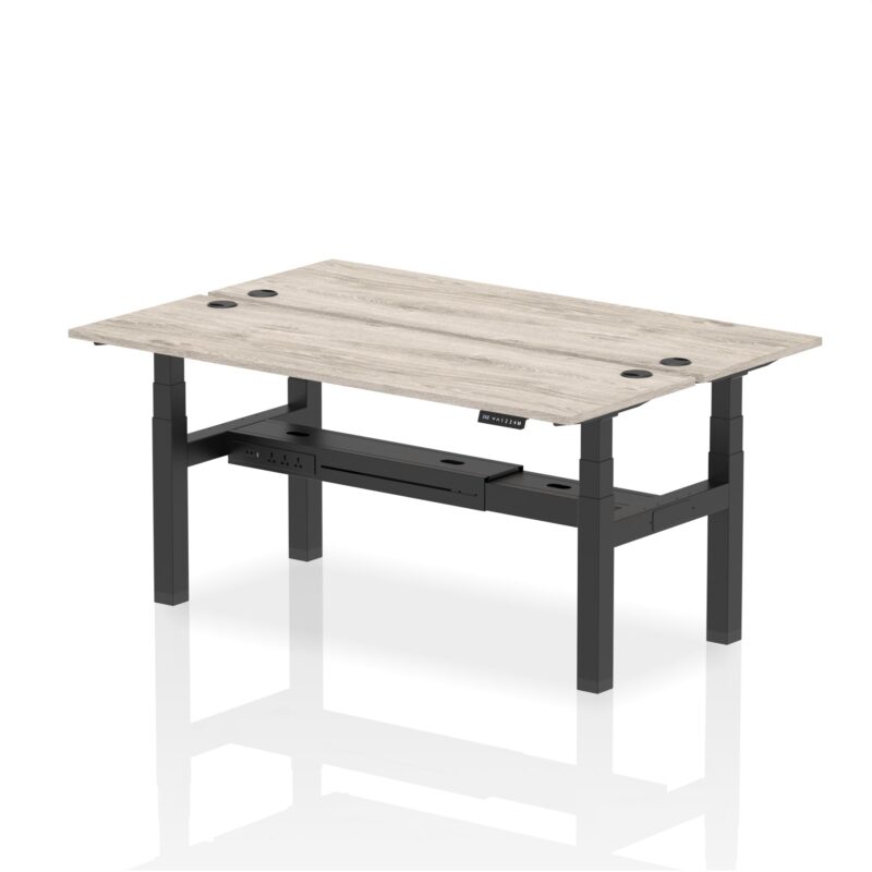 Air Back-to-Back Slimline Height Adjustable Bench Desk - 2 Person - Image 58