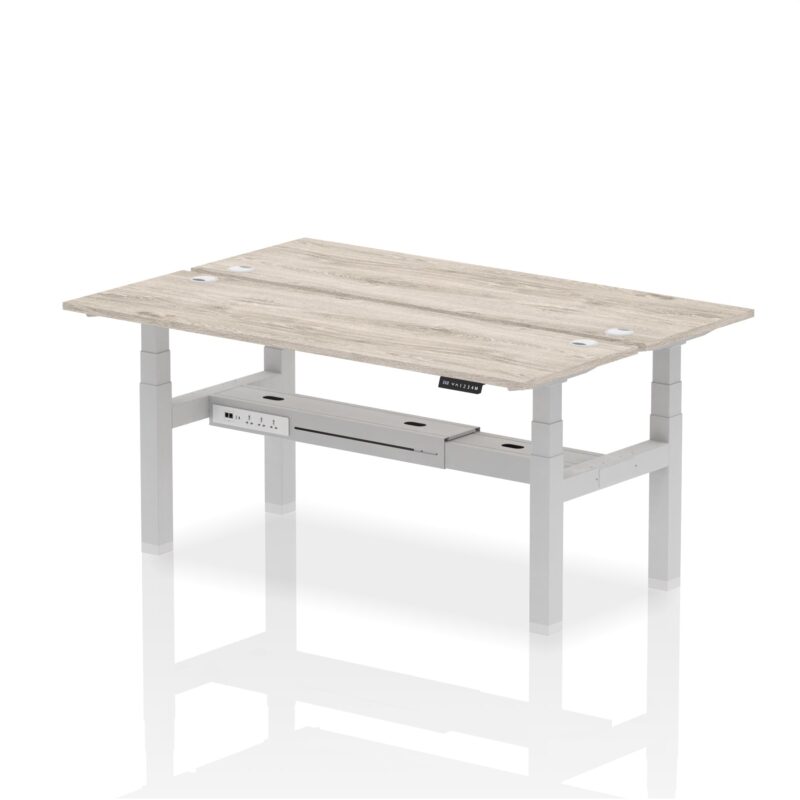 Air Back-to-Back Slimline Height Adjustable Bench Desk - 2 Person - Image 59