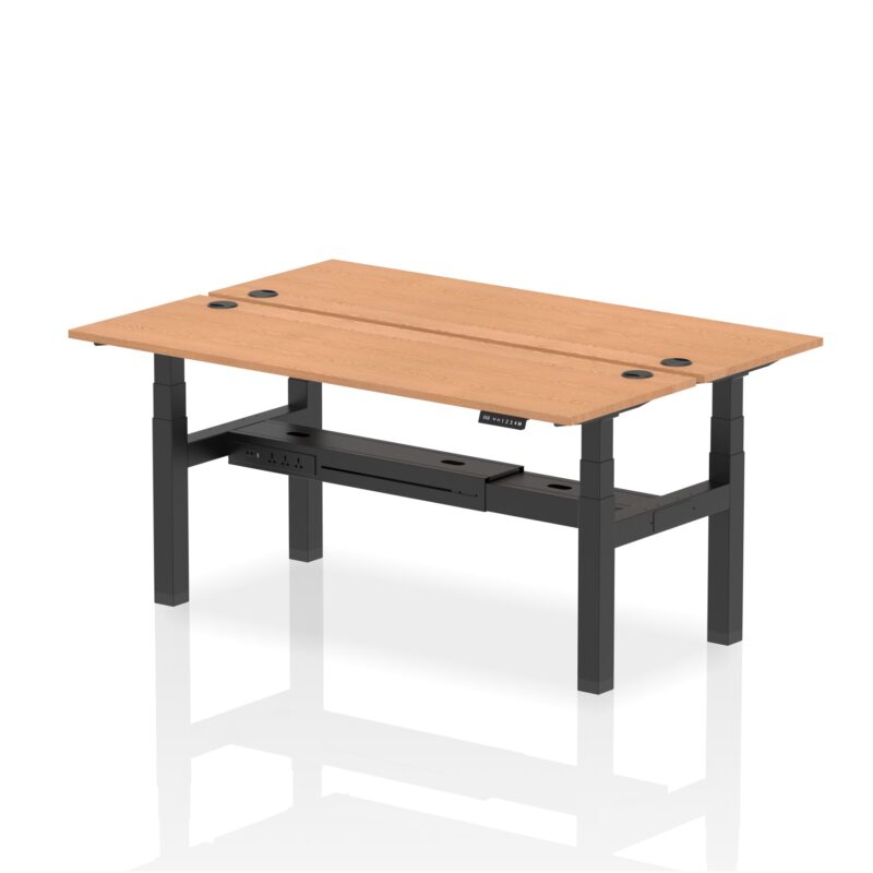 Air Back-to-Back Slimline Height Adjustable Bench Desk - 2 Person - Image 64