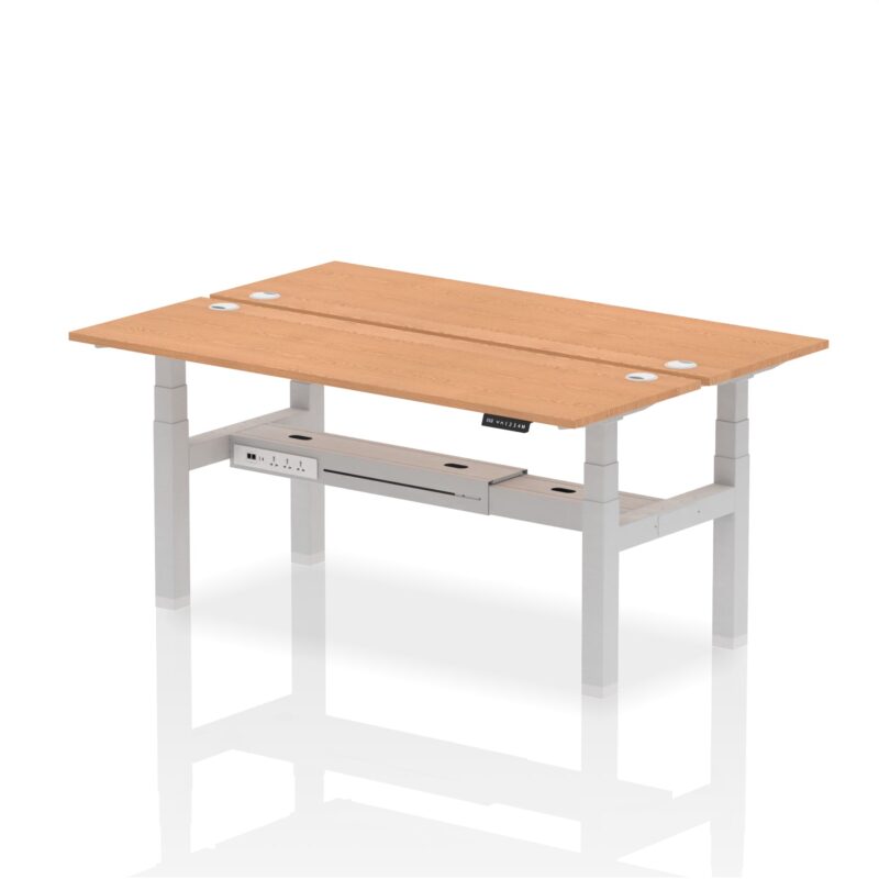 Air Back-to-Back Slimline Height Adjustable Bench Desk - 2 Person - Image 65
