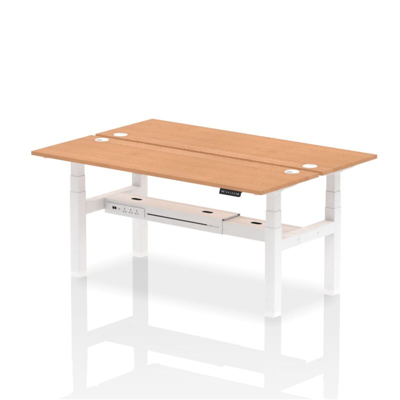 Air Back-to-Back Slimline Height Adjustable Bench Desk - 2 Person - Image 66
