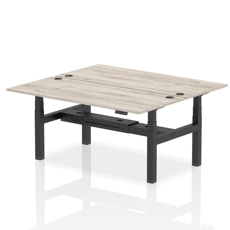 Air Back-to-Back Height Adjustable Bench Desk - 2 Person - Image 58