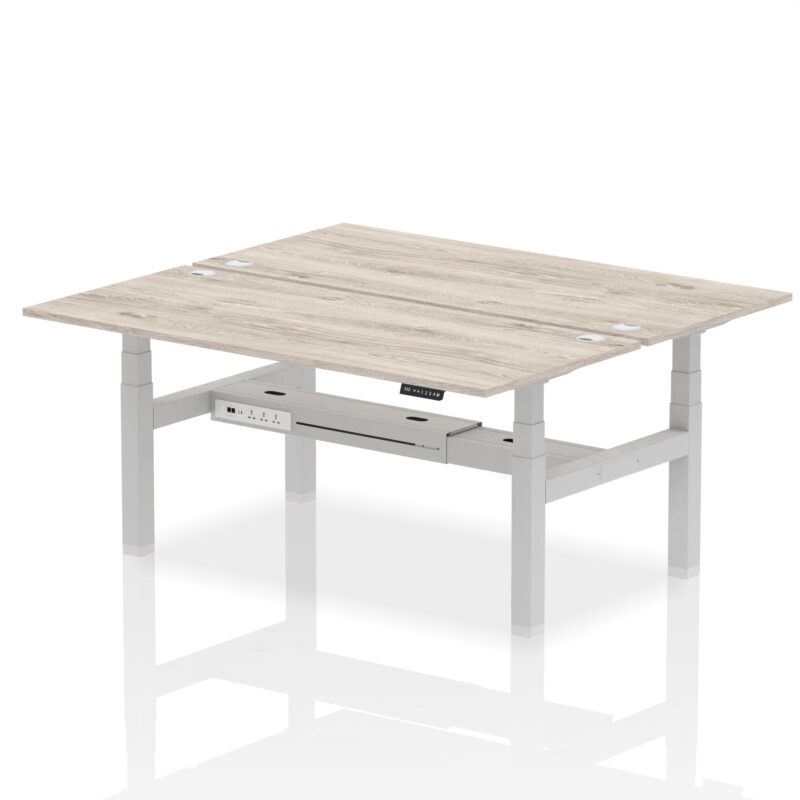 Air Back-to-Back Height Adjustable Bench Desk - 2 Person - Image 59