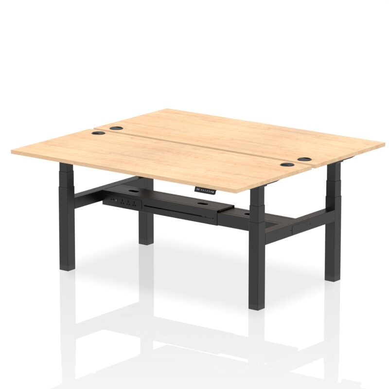 Air Back-to-Back Height Adjustable Bench Desk - 2 Person - Image 61