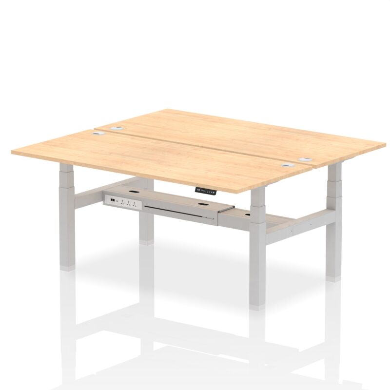 Air Back-to-Back Height Adjustable Bench Desk - 2 Person - Image 62