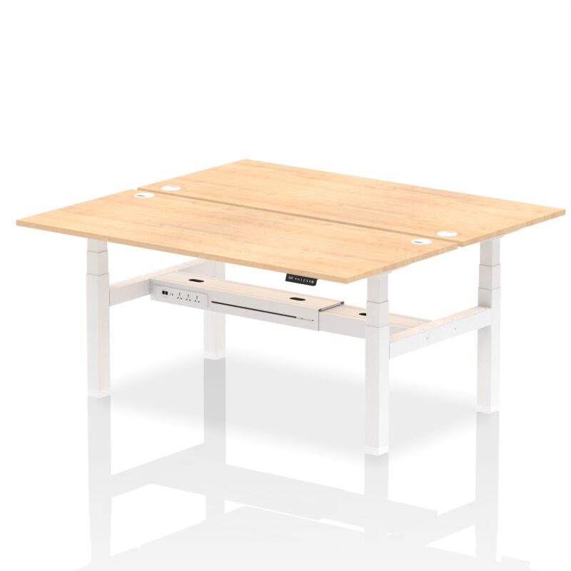 Air Back-to-Back Height Adjustable Bench Desk - 2 Person - Image 63