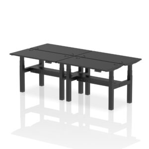 Air Back-to-Back Slimline Height Adjustable Bench Desk - 4 Person - Image 73