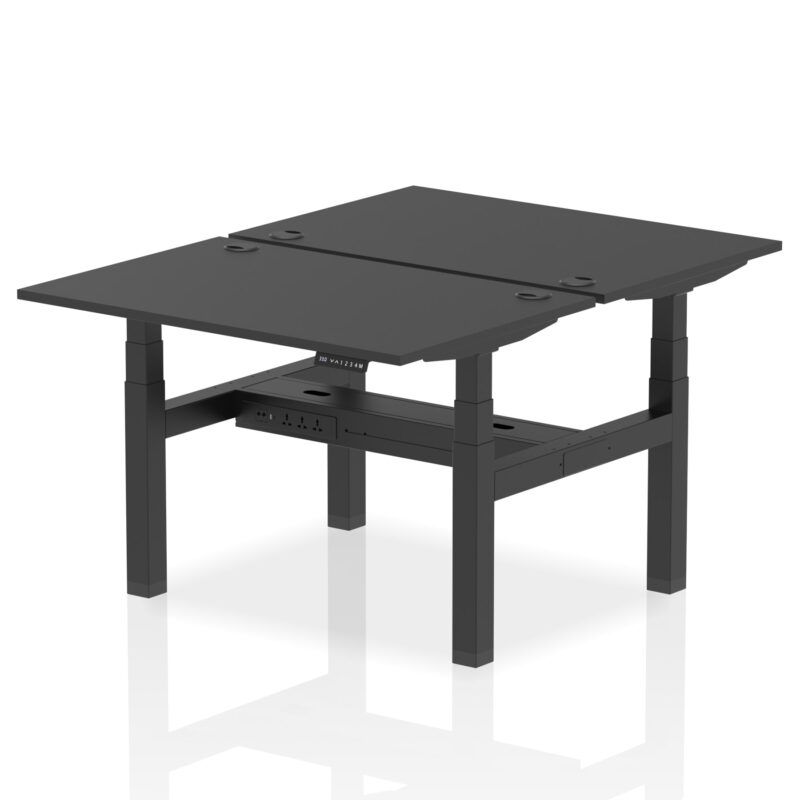 Air Back-to-Back Height Adjustable Bench Desk - 2 Person - Image 73