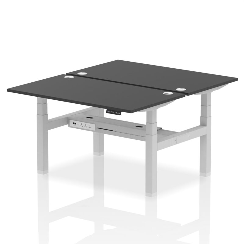 Air Back-to-Back Height Adjustable Bench Desk - 2 Person - Image 77