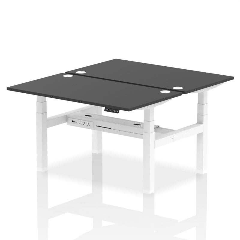 Air Back-to-Back Height Adjustable Bench Desk - 2 Person - Image 78